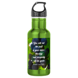 Inspirational Bible Verse Blessings Purple Grapes 532 Ml Water Bottle