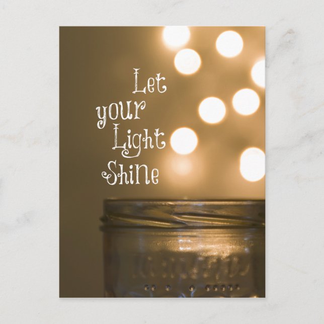 Inspirational Bible Verse Christian Quote Postcard (Front)