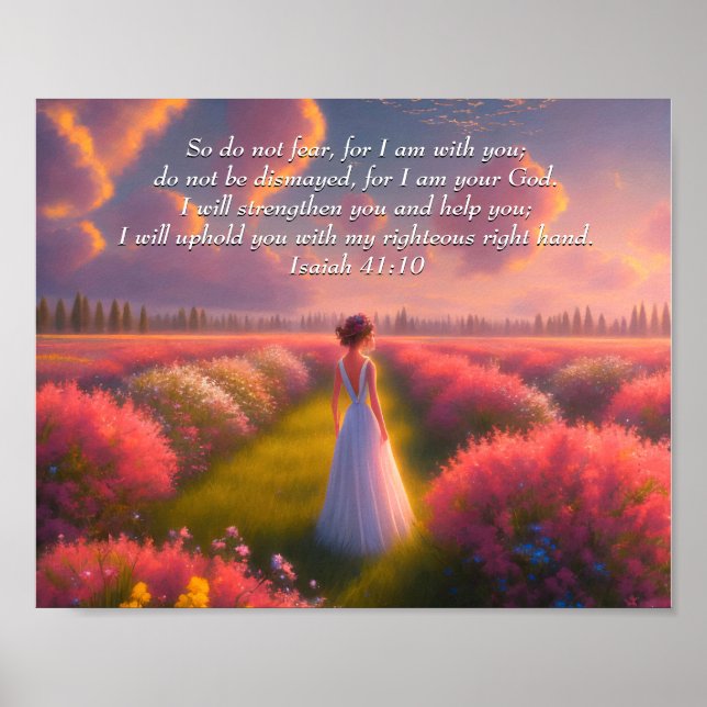Inspirational bible verse from Isaiah Bible Poster (Front)