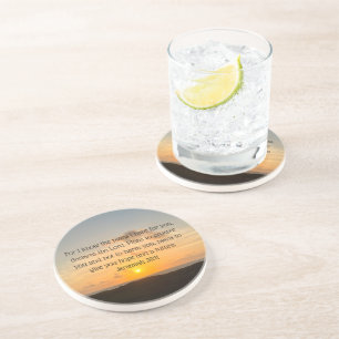 Inspirational Bible Verse Jeremiah 29:11 Christian Coaster