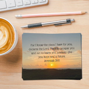 Inspirational Bible Verse Jeremiah 29:11 Church Card