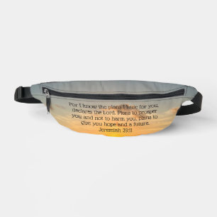 Inspirational Bible Verse Jeremiah 29:11 Sunrise Bum Bags