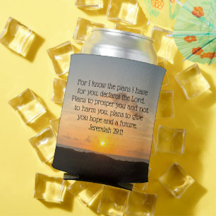 Inspirational Bible Verse Jeremiah 29:11 Sunrise Can Cooler