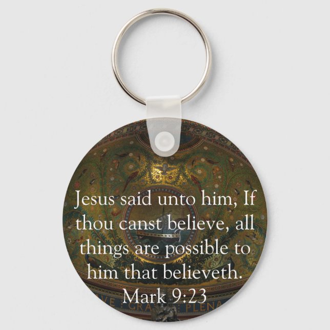 Inspirational Bible Verse Key Ring (Front)