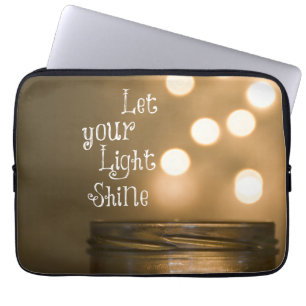 Inspirational Bible Verse Let your light shine Laptop Sleeve