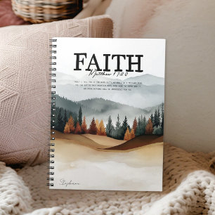 Inspirational Bible Verse Matthew 17:20 Notebook