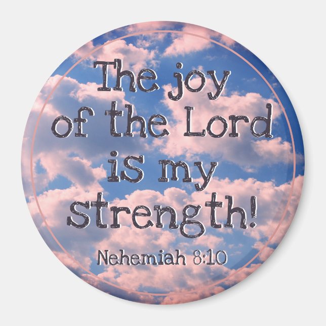 Inspirational Bible Verse Pastel Clouds Custom Magnet (Front)