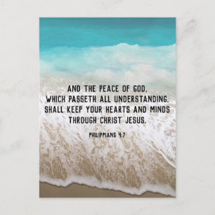 Inspirational Bible Verse Quote Postcard