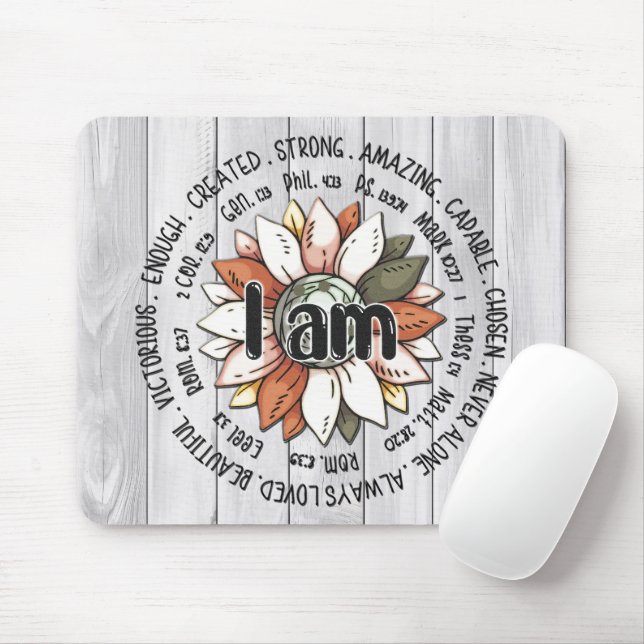 Inspirational Bible Verse/Scripture Mousepad (With Mouse)