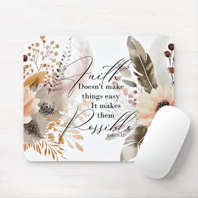 Inspirational Bible Verse/Scripture Mousepad (With Mouse)