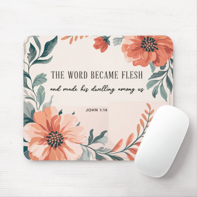 Inspirational Bible Verse/Scripture Mousepad (With Mouse)