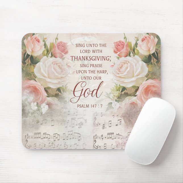 Inspirational Bible Verse/Scripture Mousepad (With Mouse)