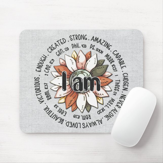 Inspirational Bible Verse/Scripture Mousepad (With Mouse)