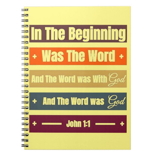 Inspirational Bible Verse Spiral Notebook (Front)