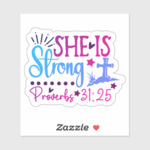 Inspirational Bible Verse Sticker for Empowerment