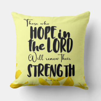 “Inspirational Bible Verse Throw Pillow – Faith-In