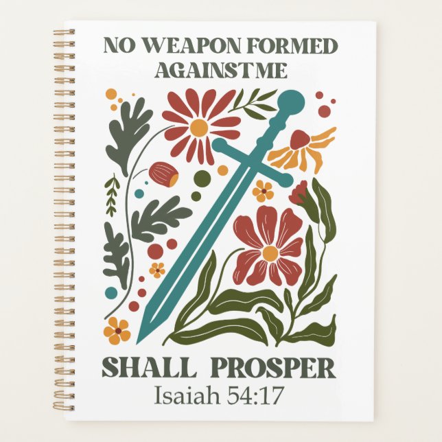 Inspirational Bible Verses Wildflower  Planner (Front)