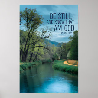 Inspirational Biblical Quotation from Psalms Poster
