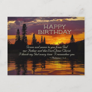 Inspirational Birthday, Grace and Peace to You Postcard