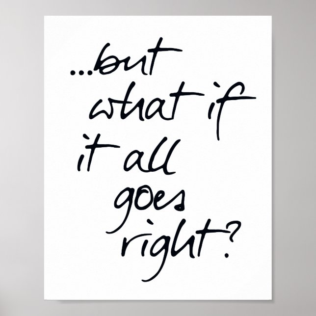 Inspirational Black and White Scandi typographic Poster (Front)