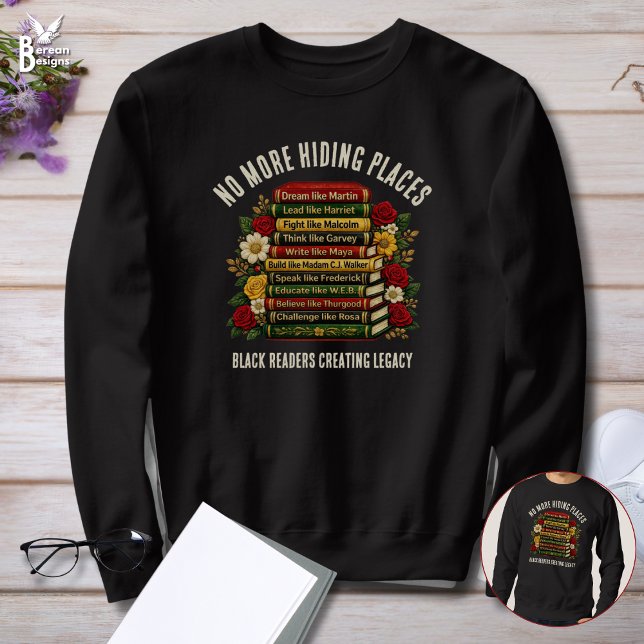 Inspirational Black History Icons Book Club Sweatshirt (Custom Dream Like Martin Black Heroes Bookish Empowerment sweatshirt gift for Book Club Lovers)