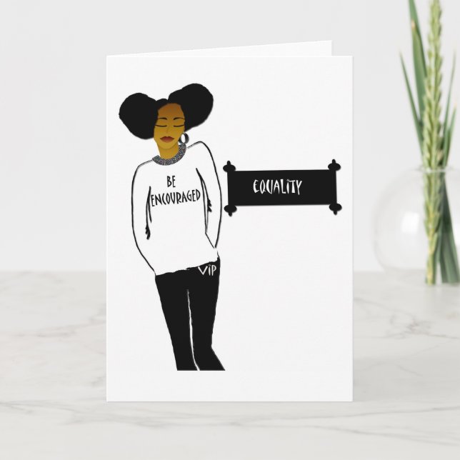 Inspirational Black History Month blank card (Front)