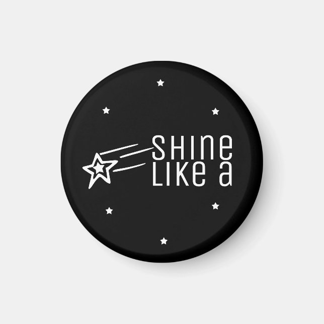 Inspirational Black Typography Magnet (Front)