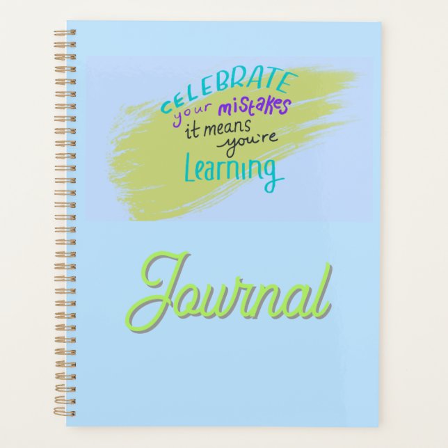 Inspirational Blue Spiral Notebook for Everyone Planner (Front)