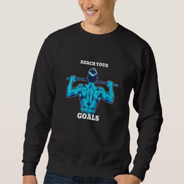 Inspirational Body Building Men Gym Rat  Premium Sweatshirt (Front)