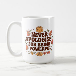 Inspirational Boho Butterfly Flowers, on back Coffee Mug