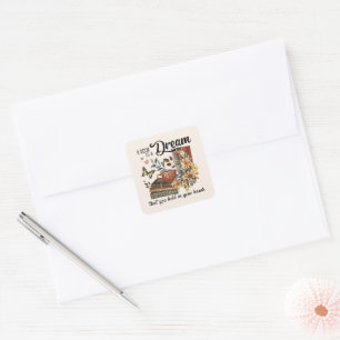Inspirational Book Lover Square Sticker