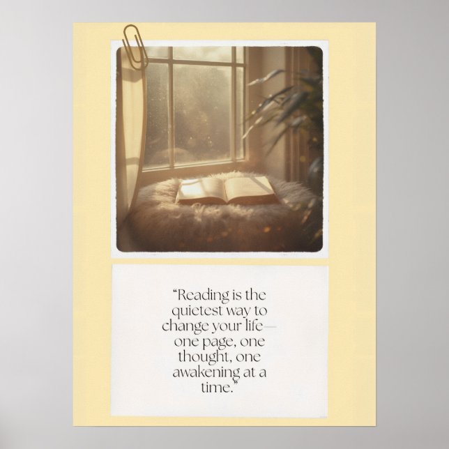 Inspirational Book Lover Wall Art (Front)