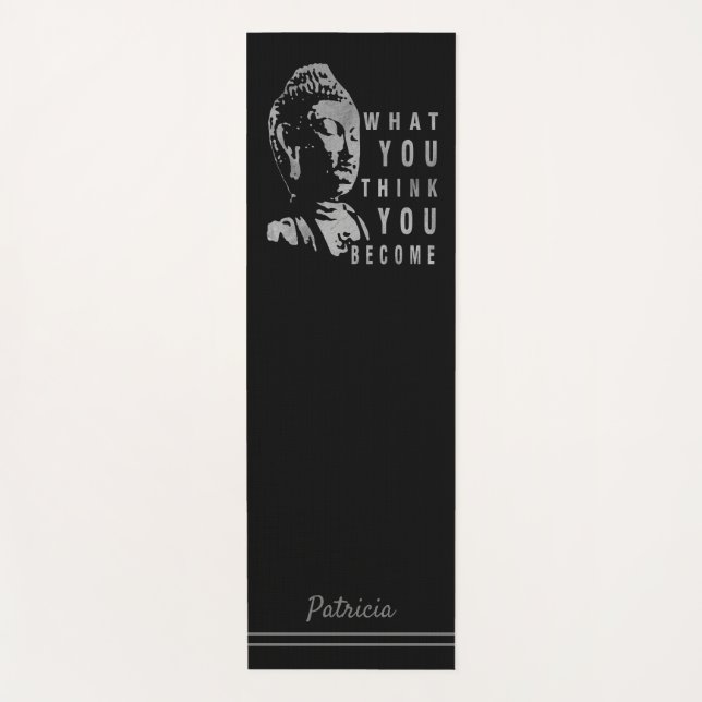 Inspirational Buddha Quote Yoga Mat (Front)