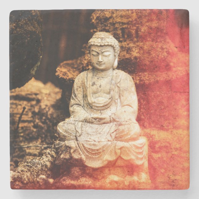Inspirational Buddha Stone Coaster (Front)