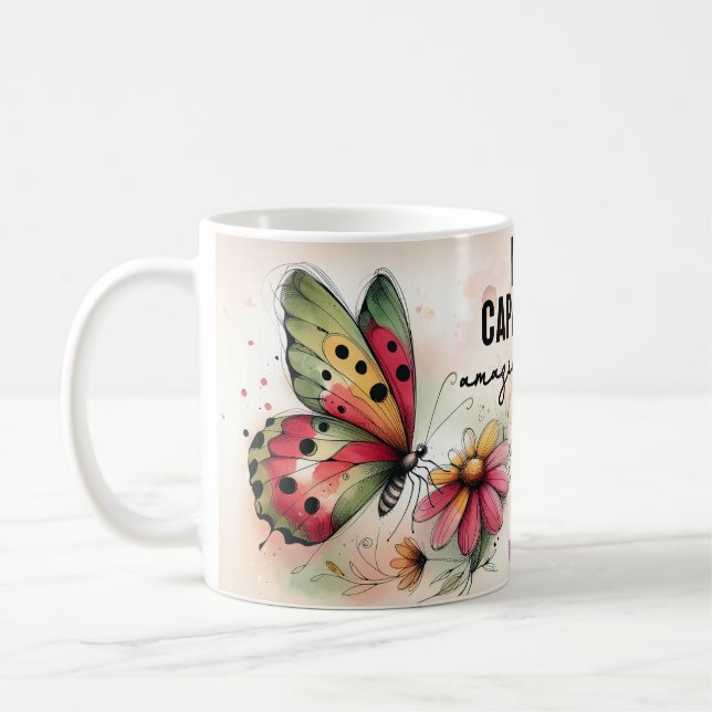 Inspirational Butterfly Quote Coffee Mug (Left)