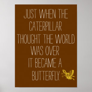 Inspirational Butterfly Quote Poster