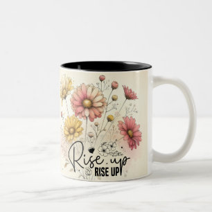 Inspirational Butterfly Wrap Two-Tone Coffee Mug
