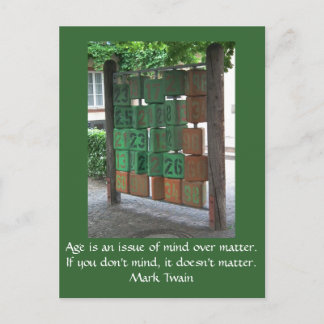 Inspirational card: Age quote Postcard