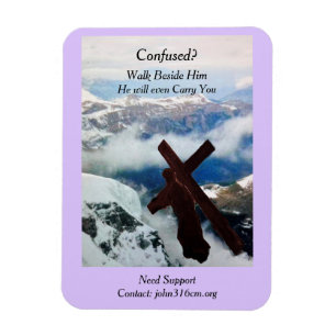 Inspirational card magnet