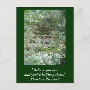 Inspirational card. Quote by Roosevelt Postcard