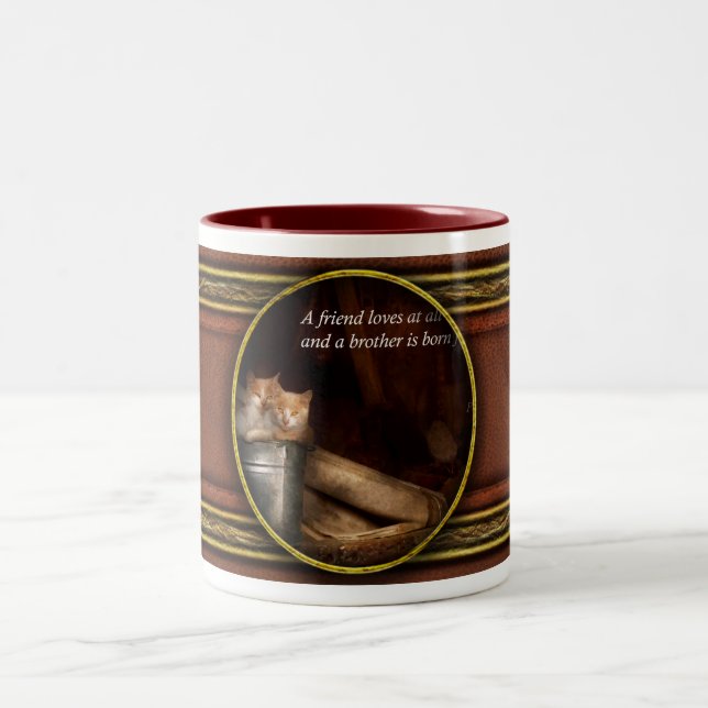 Inspirational - Cat - Bucket of fun Two-Tone Coffee Mug (Center)