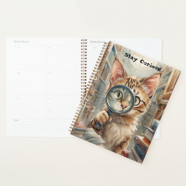 inspirational cat calendar notebook planner  (Display)