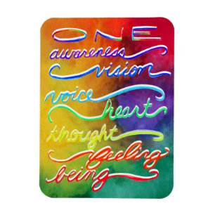 Inspirational Chakra Rainbow Words Art Magnets