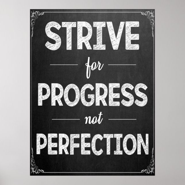 Inspirational Chalkboard Classroom Poster (Front)