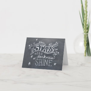 Inspirational Chalkboard Note Card