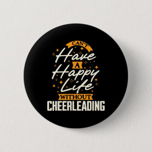 Inspirational Cheerleading Enthusiast Graphic Stat 6 Cm Round Badge