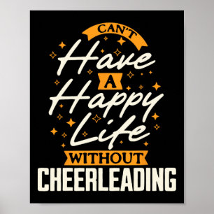 Inspirational Cheerleading Enthusiast Graphic Stat Poster