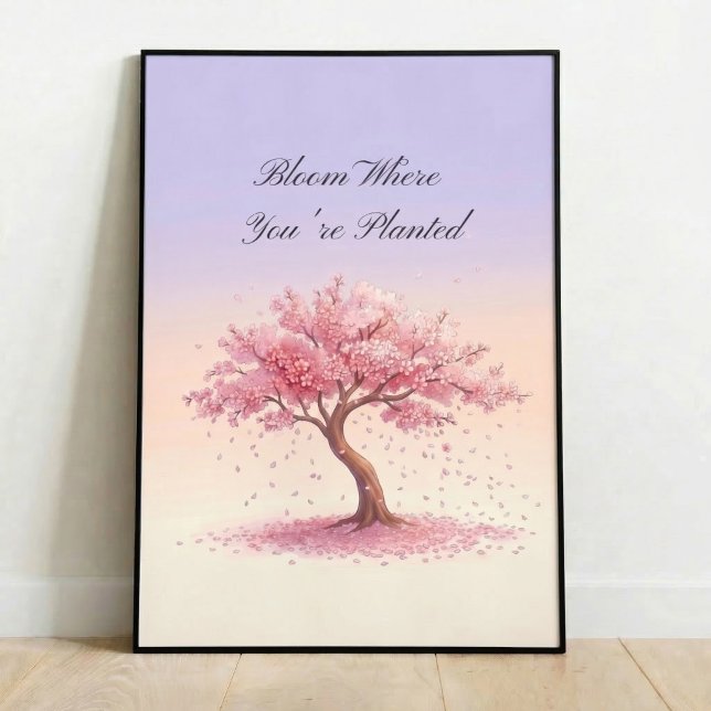 Inspirational Cherry Blossom Sakura Poster Wallart (Creator Uploaded)