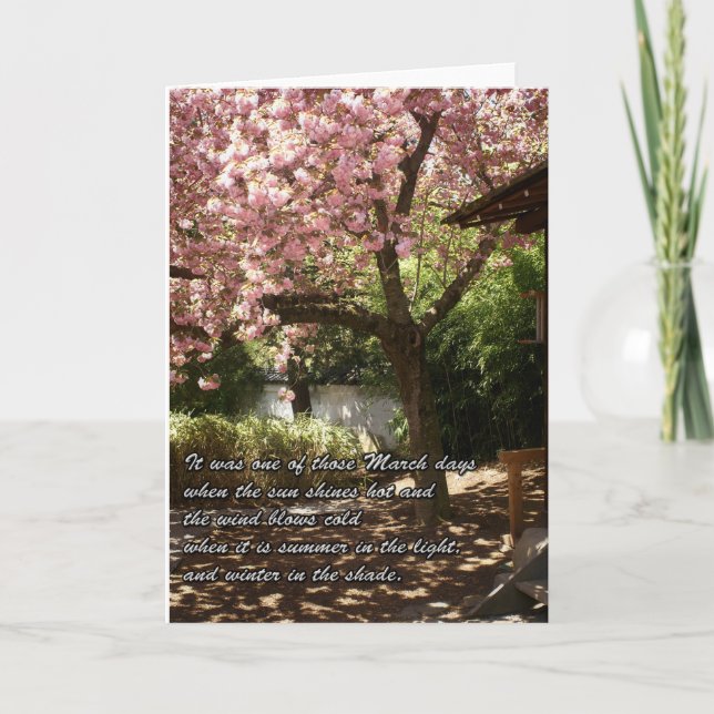 Inspirational Cherry Tree in Bloom Card (Front)