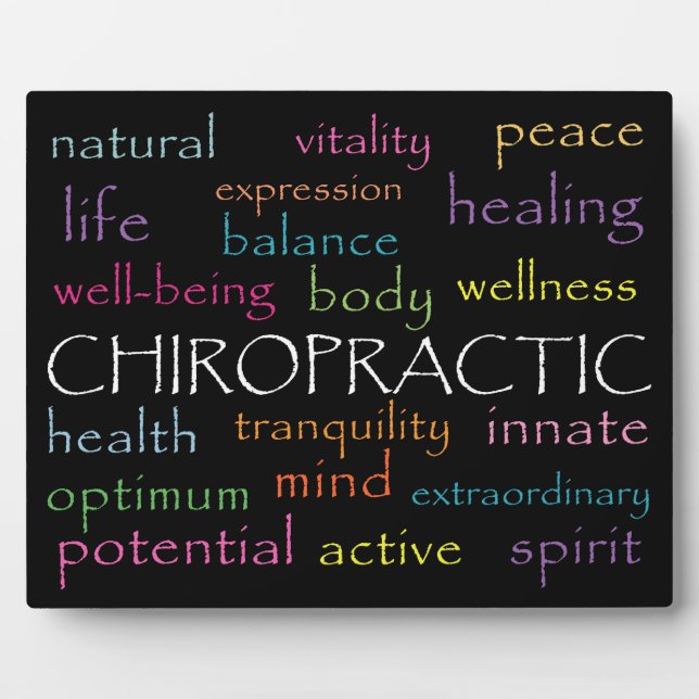 Inspirational Chiropractic Words Plaque (Front)